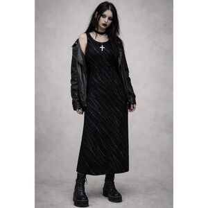 Vintage Y2K Dawn Joy Velvet Maxi Dress Whimsigoth Grunge Witchy 9/10